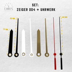 Lautloses Quarz-Uhrwerk mit Zeigersatz