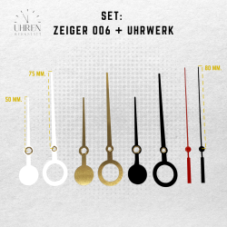 Lautloses Quarz-Uhrwerk mit Zeigersatz