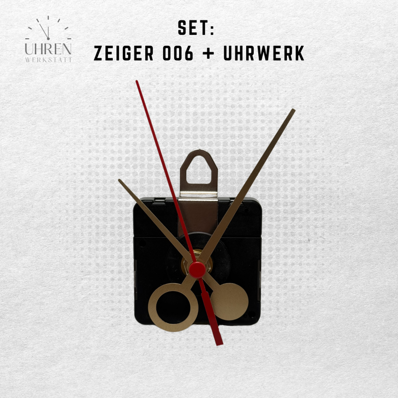 Lautloses Quarz-Uhrwerk mit Zeigersatz