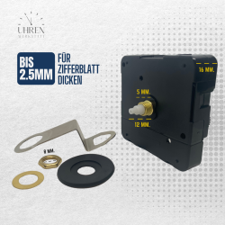 Lautloses Quarzuhrwerk 12 mm
