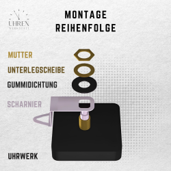 DCF Funkuhrwerk mit leisem, schleichendem Lauf + Zeigersatz
