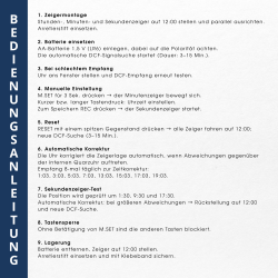 DCF Funkuhrwerk mit leisem, schleichendem Lauf + Zeigersatz
