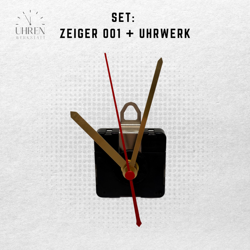 Lautloses Quarz-Uhrwerk mit Zeigersatz Lautloses Quarz-Uhrwerk mit Zeigersatz
