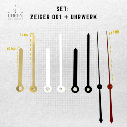 Lautloses Quarz-Uhrwerk mit Zeigersatz