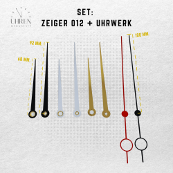 Lautloses Quarz-Uhrwerk mit Zeigersatz