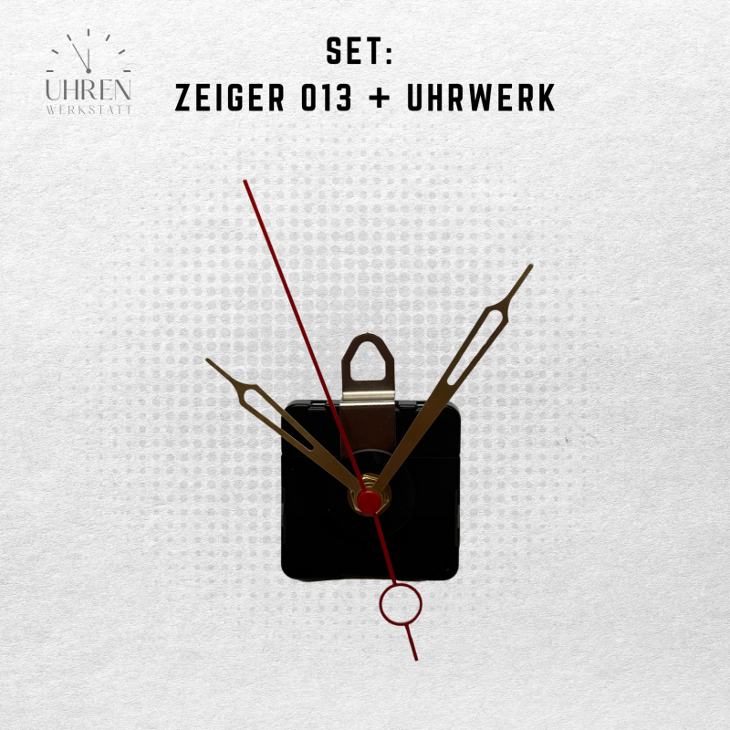 Lautloses Quarz-Uhrwerk mit Zeigersatz Lautloses Quarz-Uhrwerk mit Zeigersatz