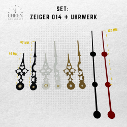 Lautloses Quarz-Uhrwerk mit Zeigersatz