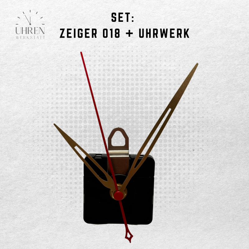 Lautloses Quarz-Uhrwerk mit Zeigersatz Lautloses Quarz-Uhrwerk mit Zeigersatz