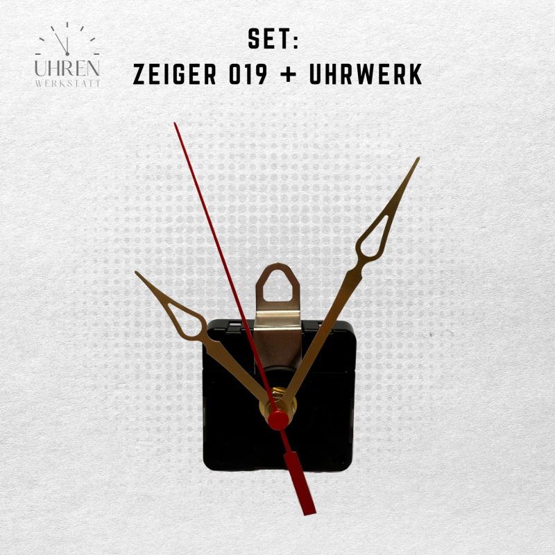 Lautloses Quarz-Uhrwerk mit Zeigersatz