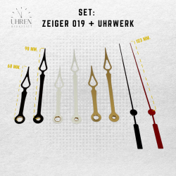 Lautloses Quarz-Uhrwerk mit Zeigersatz