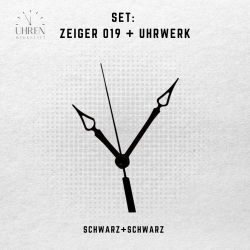 Lautloses Quarz-Uhrwerk mit Zeigersatz