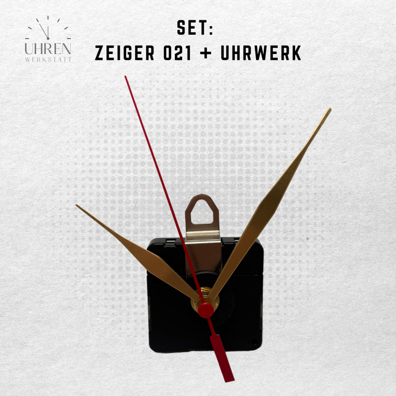 Lautloses Quarz-Uhrwerk mit Zeigersatz Lautloses Quarz-Uhrwerk mit Zeigersatz