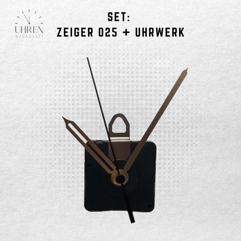 Lautloses Quarz-Uhrwerk mit Zeigersatz Lautloses Quarz-Uhrwerk mit Zeigersatz