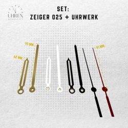 Lautloses Quarz-Uhrwerk mit Zeigersatz