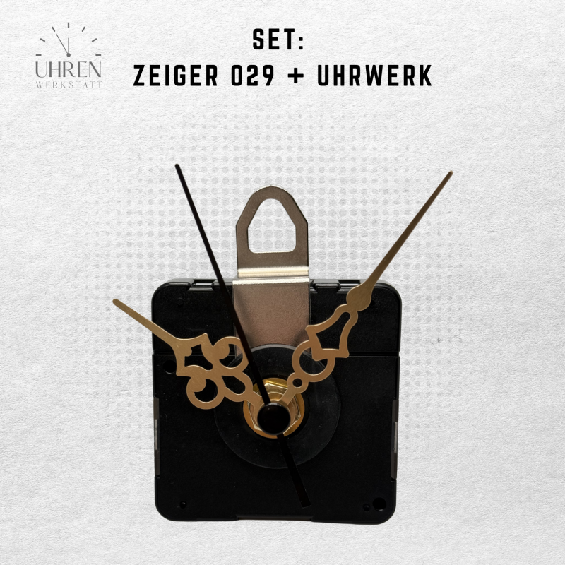 Lautloses Quarz-Uhrwerk mit Zeigersatz Lautloses Quarz-Uhrwerk mit Zeigersatz