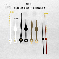 Lautloses Quarz-Uhrwerk mit Zeigersatz