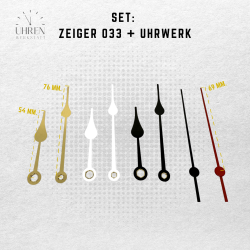 Lautloses Quarz-Uhrwerk mit Zeigersatz