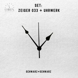Lautloses Quarz-Uhrwerk mit Zeigersatz