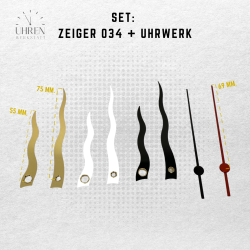 Lautloses Quarz-Uhrwerk mit Zeigersatz