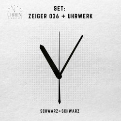 Lautloses Quarz-Uhrwerk mit Zeigersatz