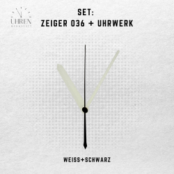Lautloses Quarz-Uhrwerk mit Zeigersatz