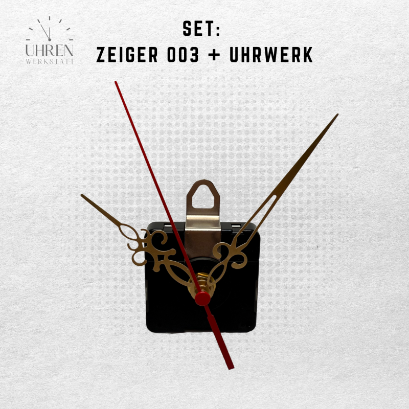 Lautloses Quarz-Uhrwerk mit Zeigersatz Lautloses Quarz-Uhrwerk mit Zeigersatz