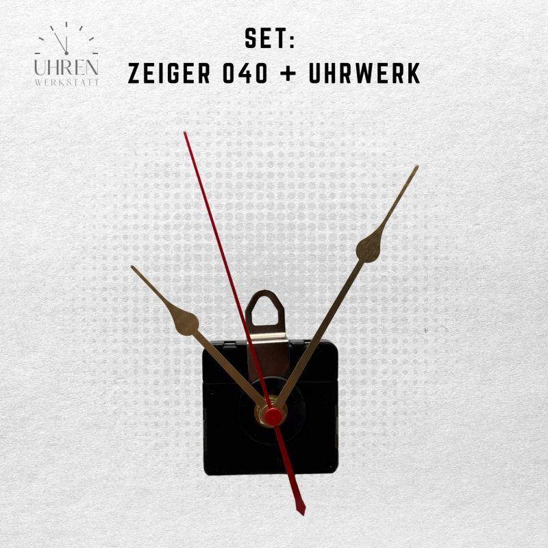 Lautloses Quarz-Uhrwerk mit Zeigersatz Lautloses Quarz-Uhrwerk mit Zeigersatz