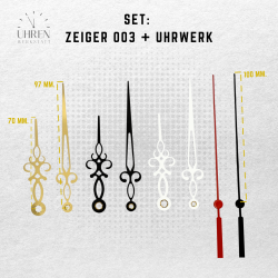 Lautloses Quarz-Uhrwerk mit Zeigersatz