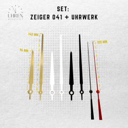Lautloses Quarz-Uhrwerk mit Zeigersatz