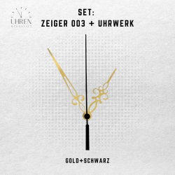 Lautloses Quarz-Uhrwerk mit Zeigersatz
